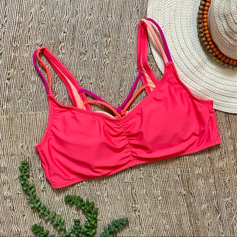 Xhilaration | Bikini Swim Top Bright Pink Size Large